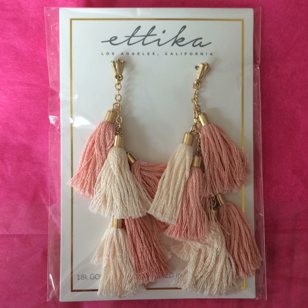 NIB Ettika Tassel Earrings - Picture 2 of 3